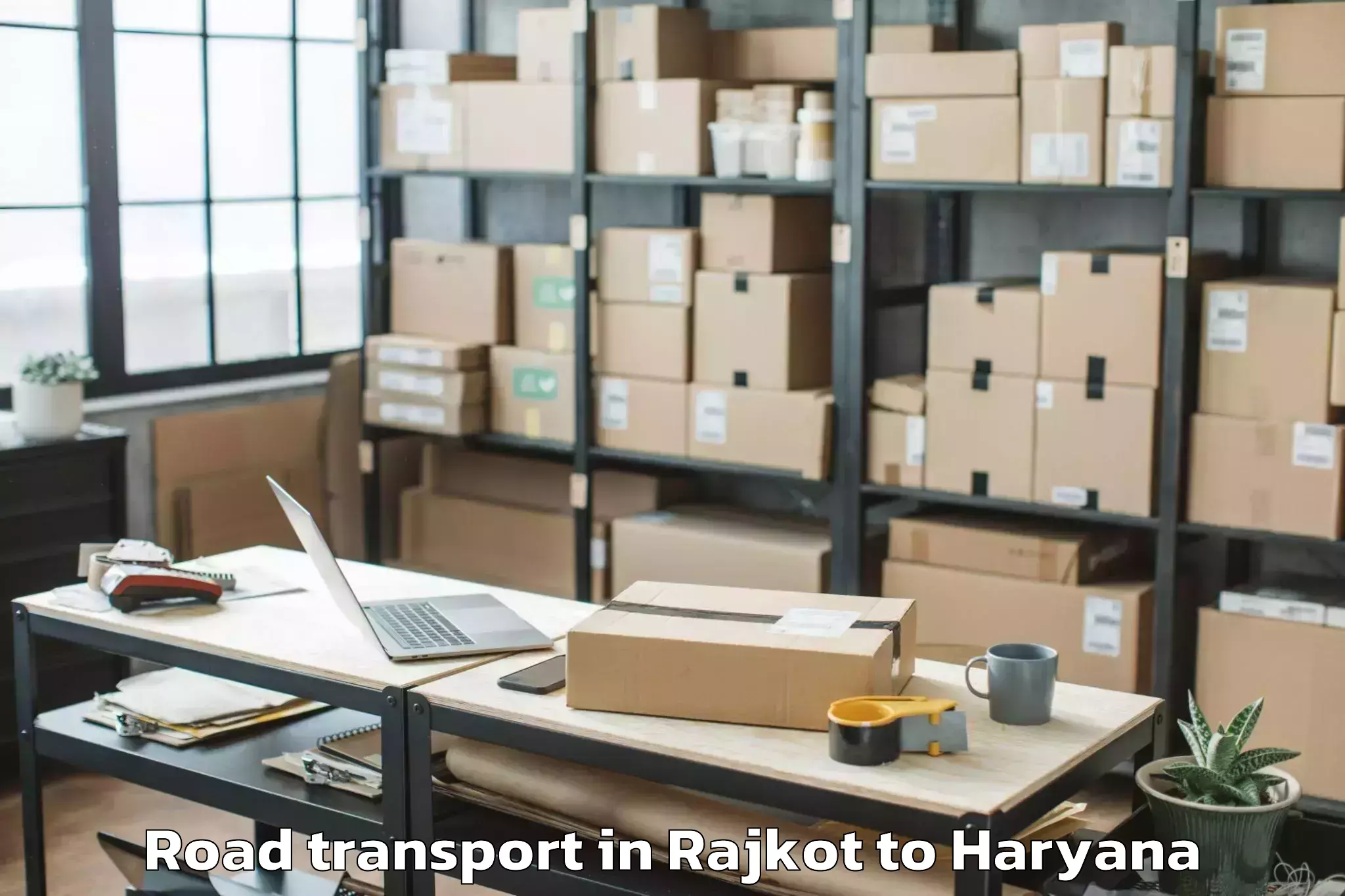 Book Rajkot to Srs Mall Faridabad Road Transport Online